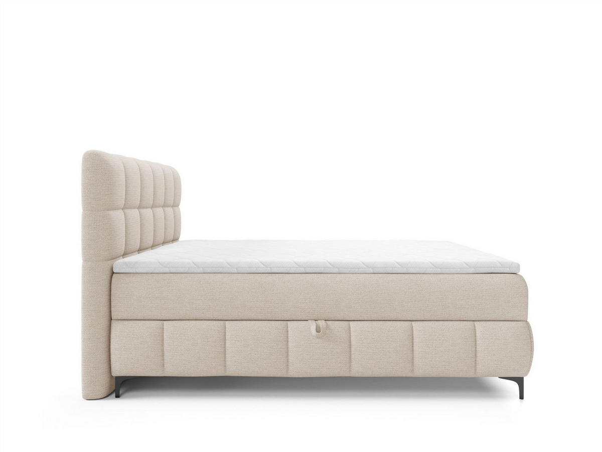 BOXBETT Sophie In Aragon - Creme, Holzwerkstoff/Textil (120/200cm) - Fun Möbel