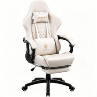 GAMING-STUHL Ergonomisch Verstellbarer 90°-170° Für Homeoffice/Gaming - Weiß, Leder (60/115/60cm)