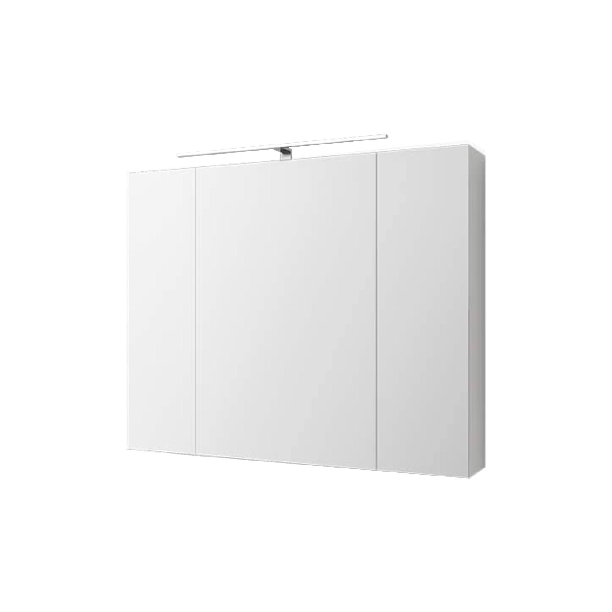 Ml-Design Spiegelschrank Weiß 90.4x72x15 cm