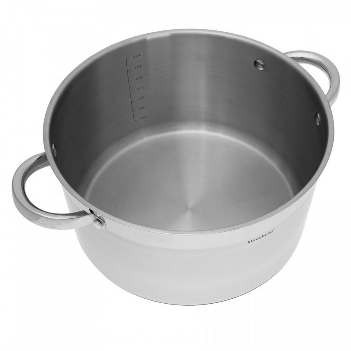TOPF Silber 28/28/15.5 cm KB7128 - Silberfarben, Metall (28cm) - Klausberg 