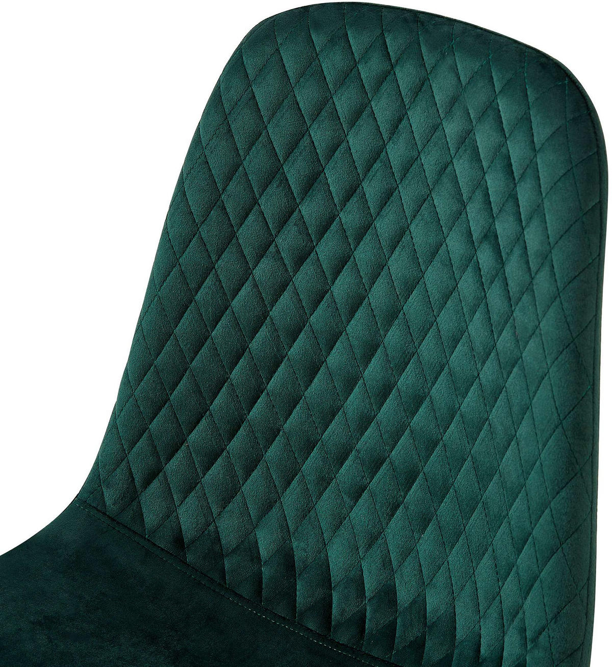 STUHL Samt Grün - Schwarz/Grün, Textil/Metall (44/88/54cm) - CLP