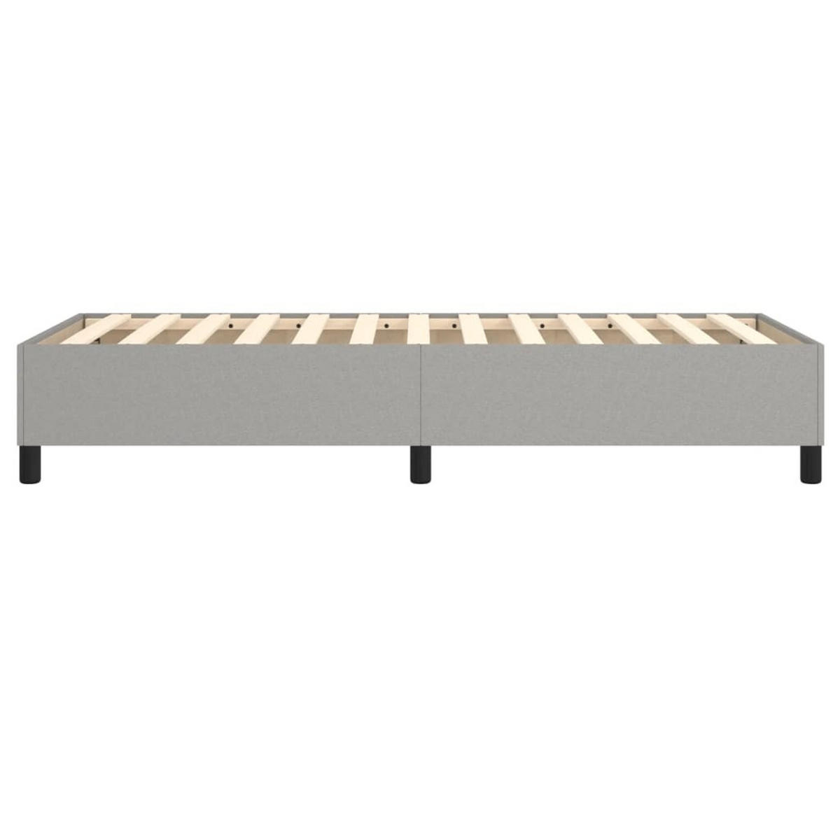 BOXSPRINGBETTGESTELL Hellgrau 100/200 Cm Stoff - Grau, Textil (100/200cm) - vidaXL