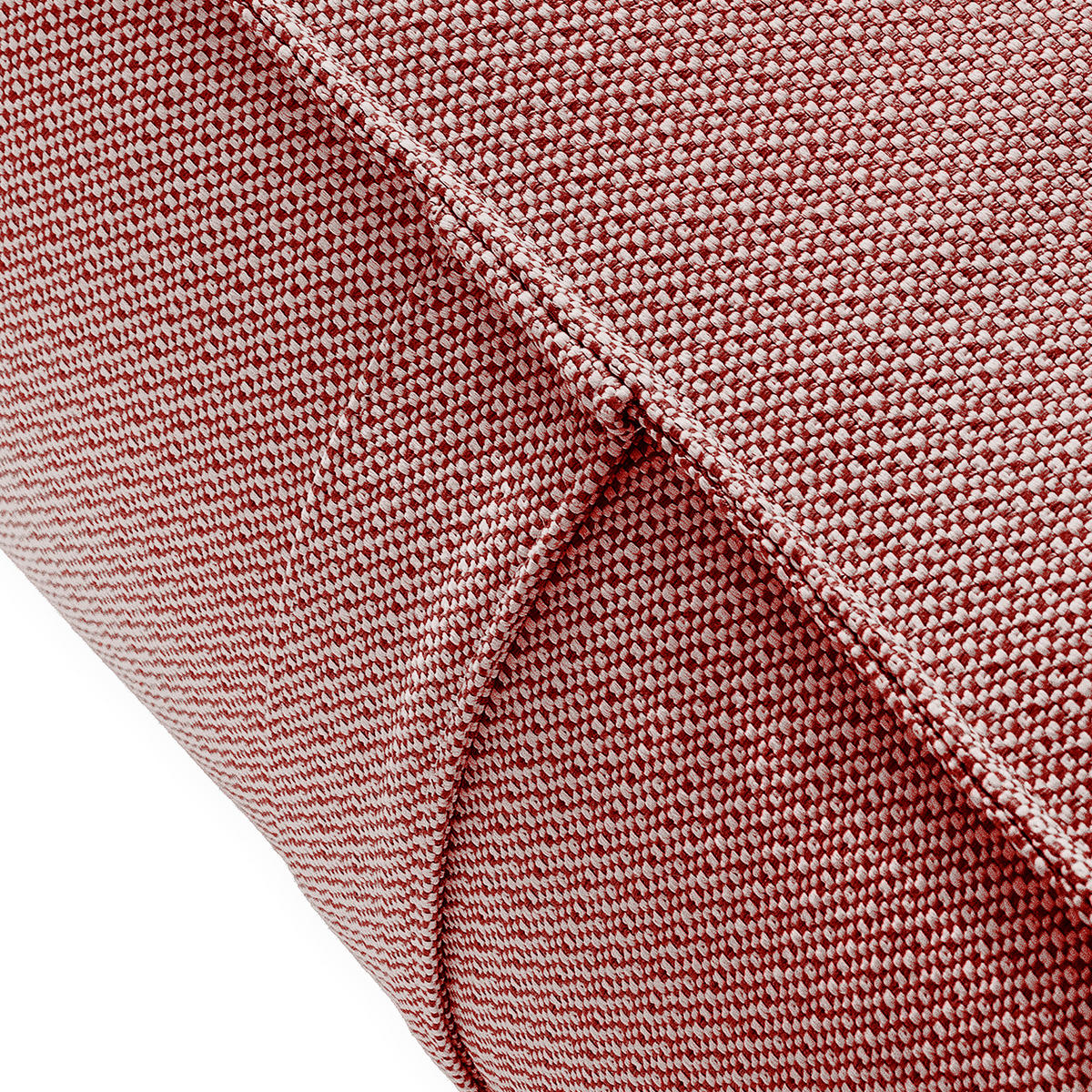 GARTENLOUNGE-HOCKER LOVIA Outdoof Pouf, Rot/Weiß - Rot, Textil (90/41/75cm) - KONSIMO®