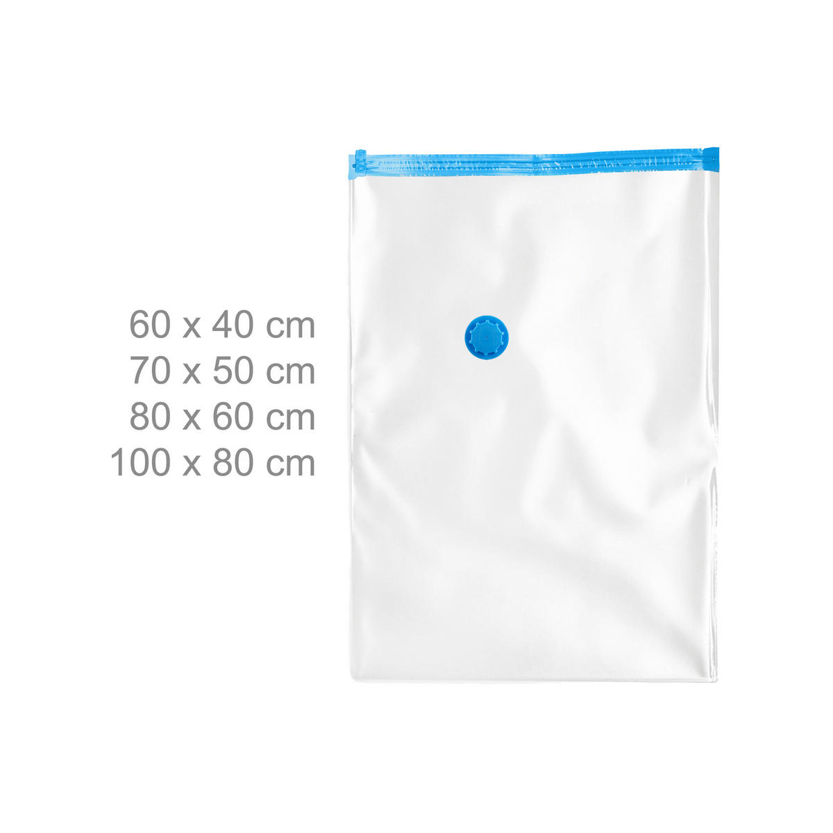 12-TLG.VAKUUMBEUTEL-SET - Transparent, Kunststoff (80/100/0.7cm) - Relaxdays