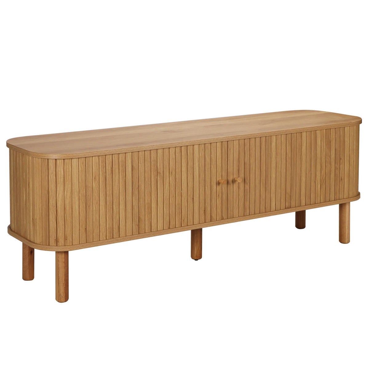 TV-SCHRANK, helles Holzeffekt - Beige, Holz (40/55/150cm) - Oviala