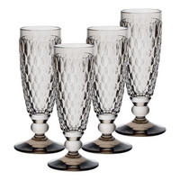SEKTGLÄSER Boston Coloured Smoke 145 ml 4er Set - Grau, Glas (0.145L) - Villeroy & Boch