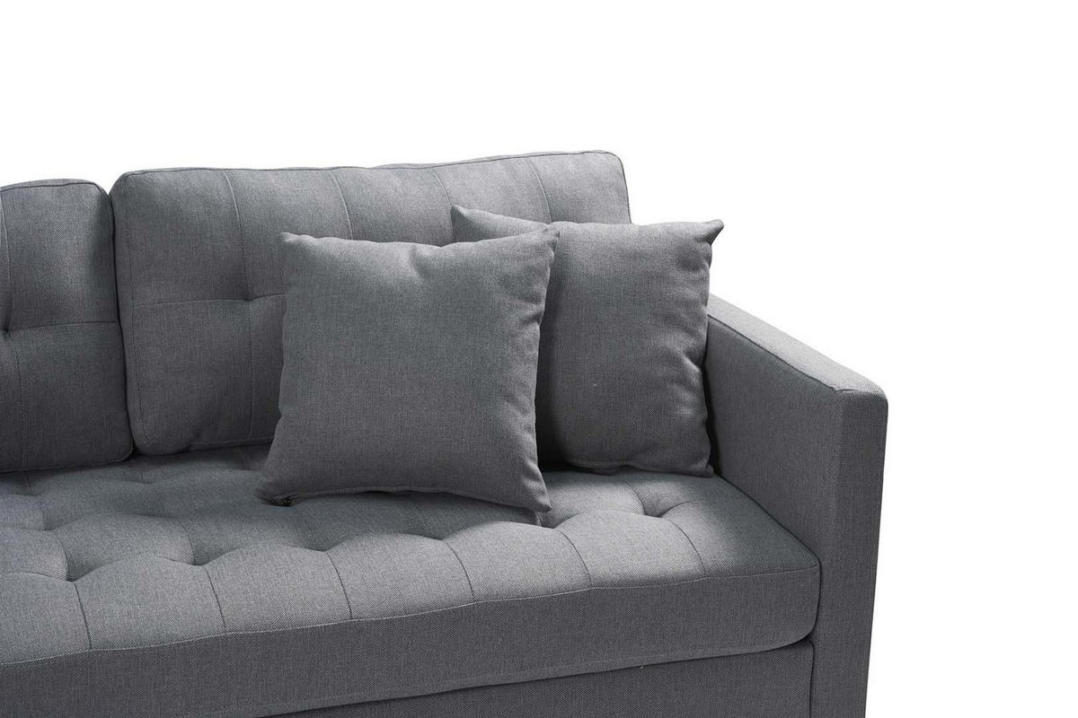 ECKSOFA Stoff grau - Grau, Textil (290/177cm) - ebuy24