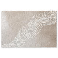 FUSSMATTE Wellenlinien - Fließend - Sandfarben Fußabtreter 180x120 cm - Beige, Kunststoff (180/120cm) - MuchoWow