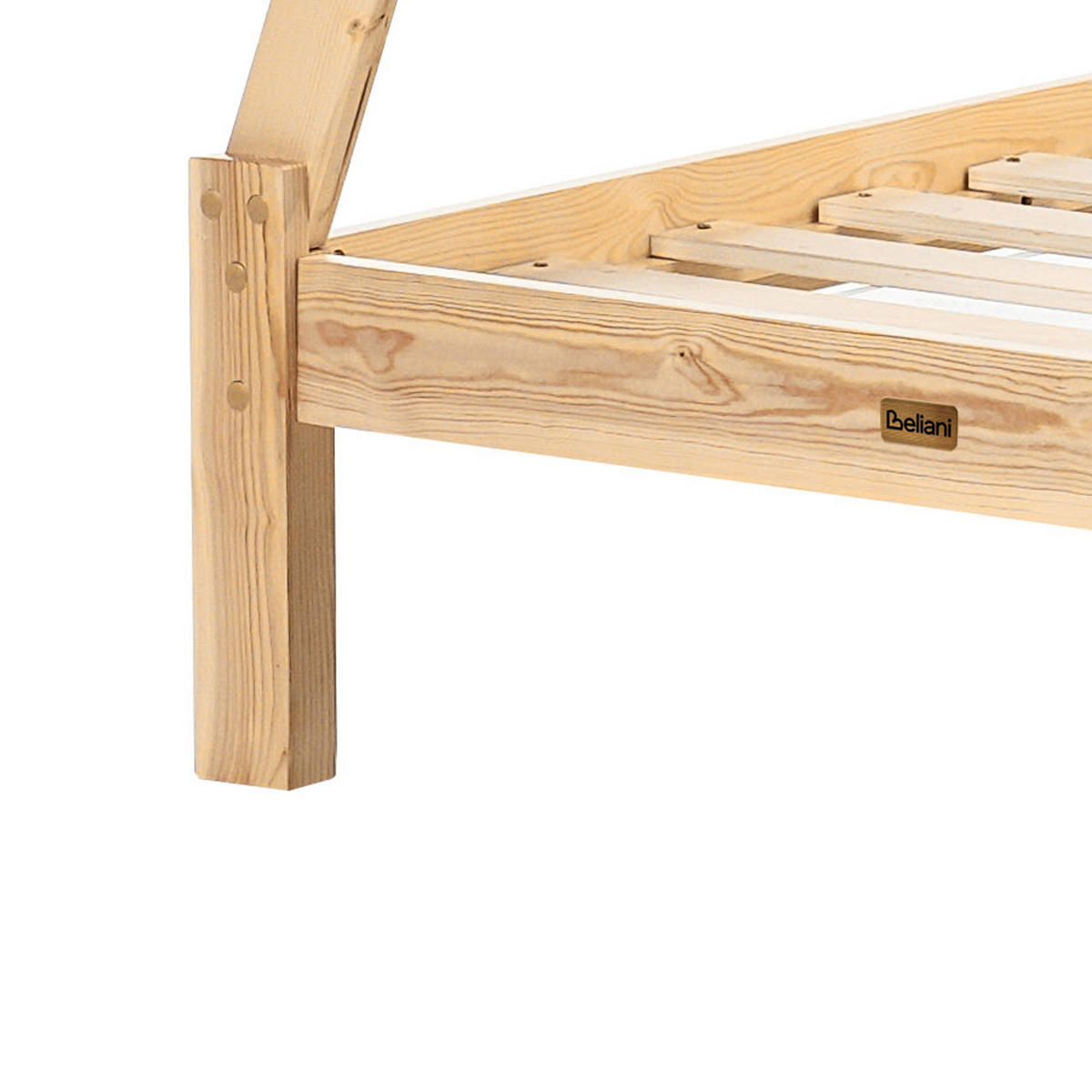 KINDERBETT 90x200 cm Heller Holzfarbton Devay - Hellbraun, Holz (90/200cm) - Beliani