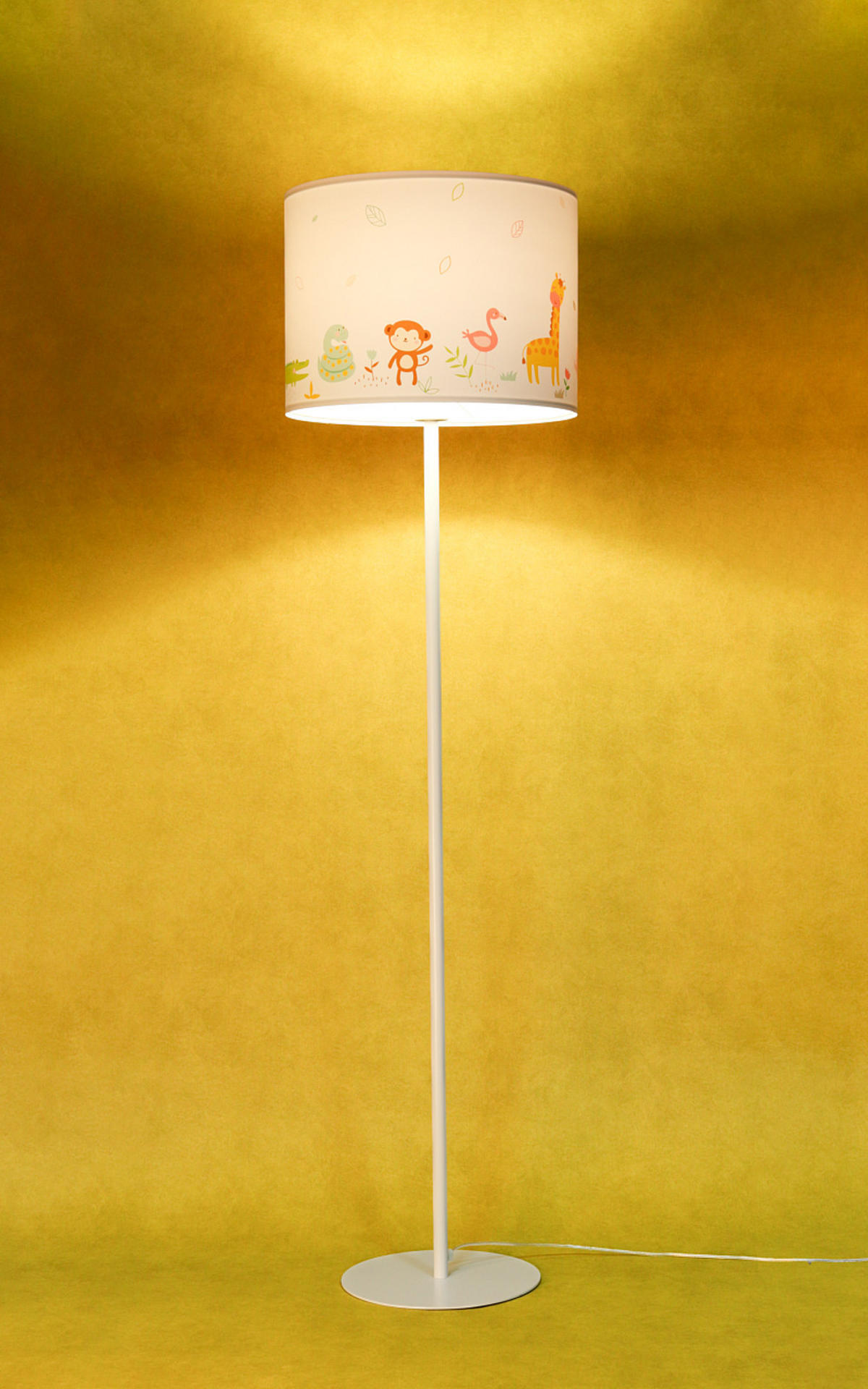 STEHLAMPE Bunt 40/30 cm - Multicolor/Weiß, Kunststoff (30/3.8/30cm) - ONZENO