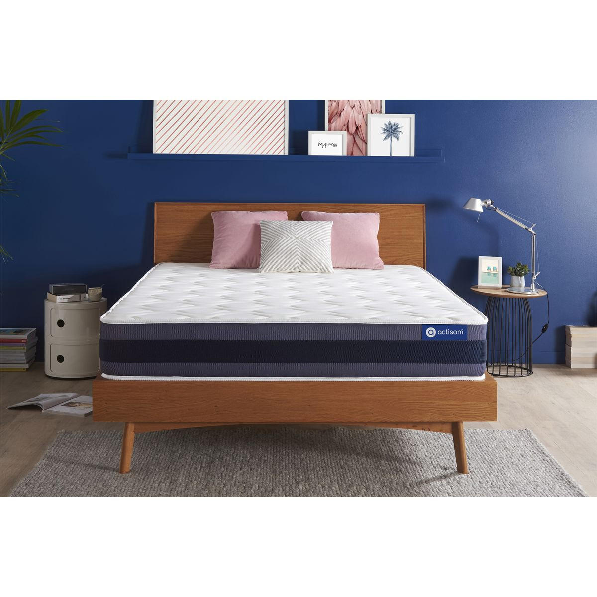 MATRATZE Actiflex morpho Taschenfederkern und Memory-Schaum 140 x 190 cm h1 - Weiß, Textil (140/190cm) - ACTISOM