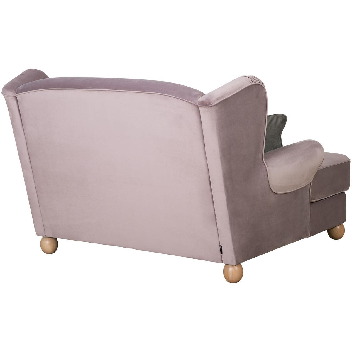 SESSEL XXL inkl. Kissen Katiga Samtvelours rosé - Rosa, Kunststoff (114/102/154cm) - 58aufmkessel