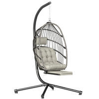 HÄNGESESSEL DE-15327 Hellgrau - Hellgrau, Metall (100/200/117cm) - ComfortXL