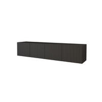 LOWBOARD KITO-W 2x100x40x41 cm - Schwarz - Schwarz, Holzwerkstoff (200/40/41cm) - ALTDECOR