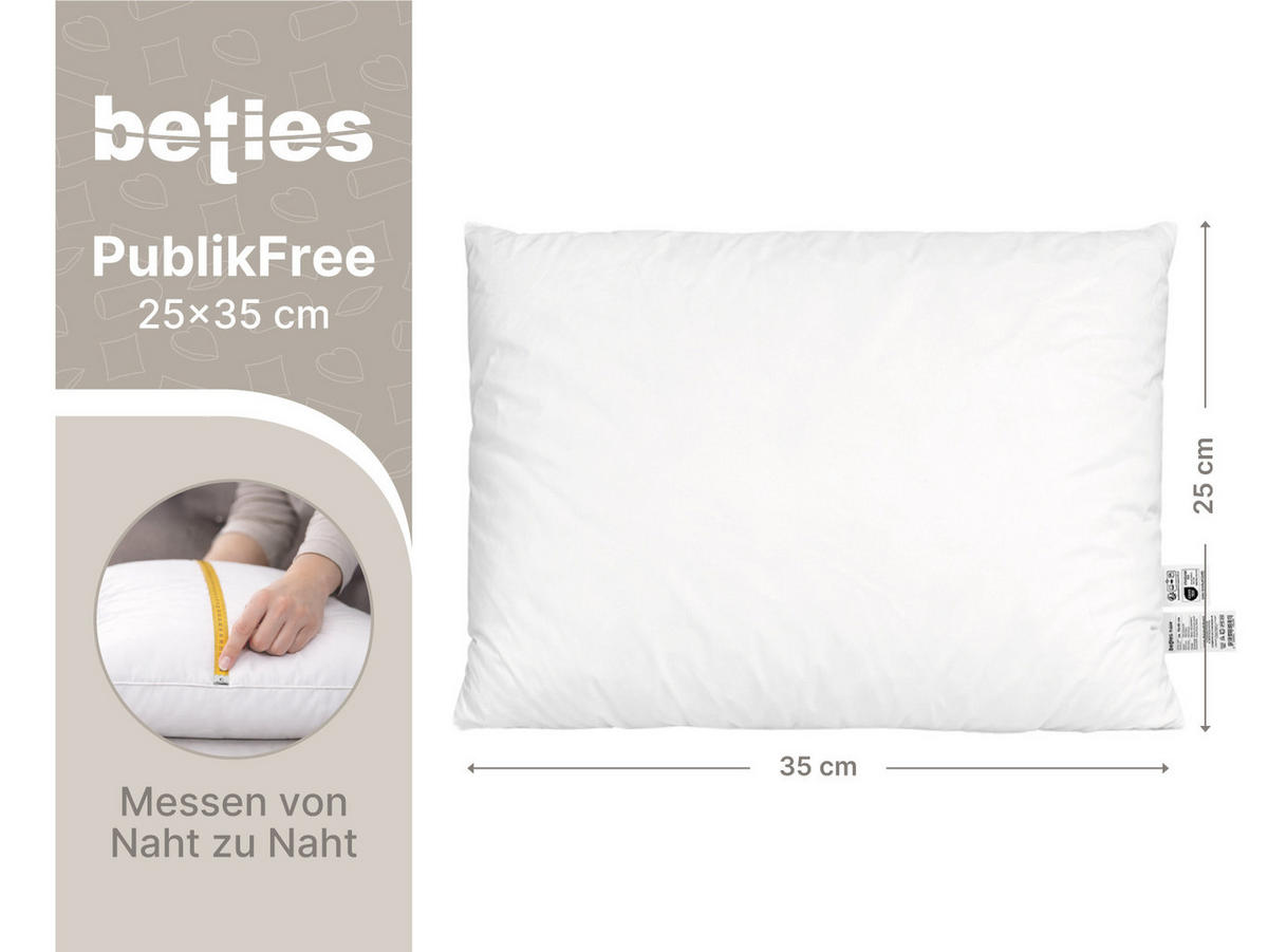 KISSENFÜLLUNG PublikFree Faserbällchen 25/35 cm - Weiß, Naturmaterialien/Kunststoff (25/35cm) - beties Heimtextil
