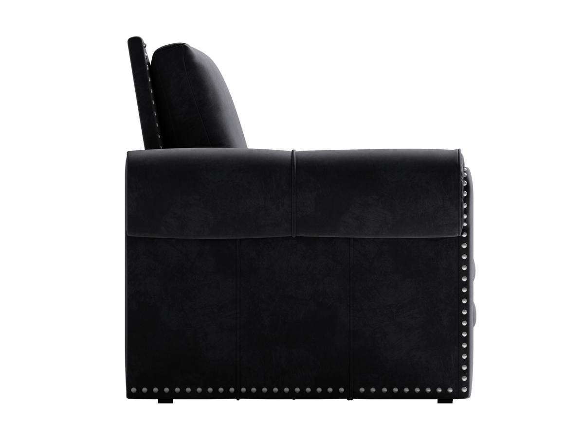 SCHLAFSOFA 3-in-1 ausziehbar mit Rollarmlehnen, DE-42865, Schwarz - Schwarz, Metall (238/98/90cm) - ComfortXL