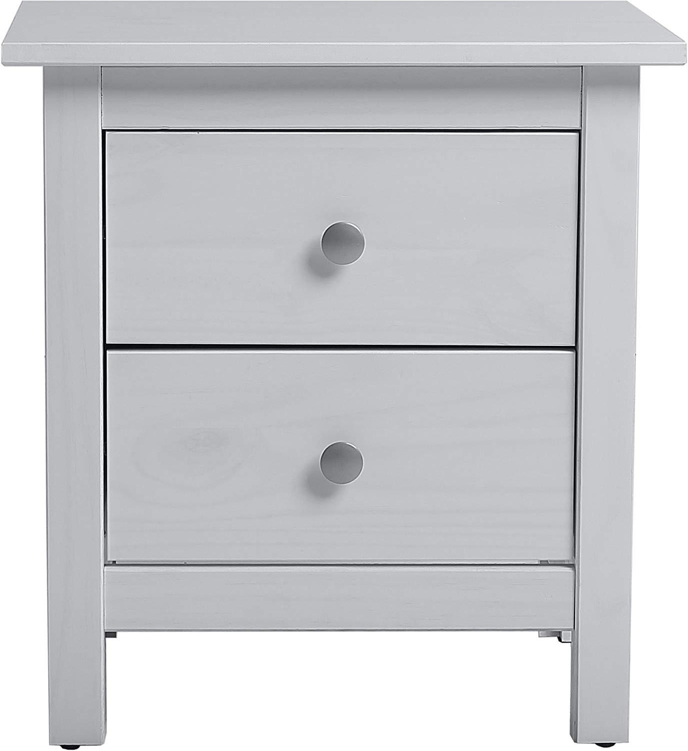 NACHTTISCH Berna 2 Schubladen Weiß - Weiß, Holz (46/49/35cm) - VS Venta-stock