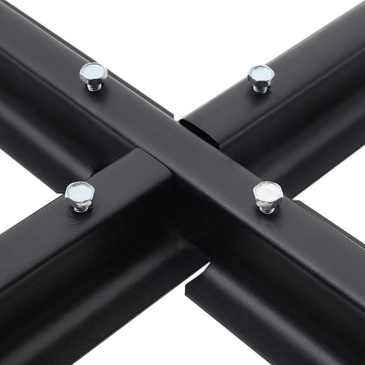 SONNENSCHIRM-KREUZSTÄNDER aus Edelstahl in Schwarz wetterfest standfest und robust 70 × 4,5 cm 2kg - Schwarz, Metall (70/70cm) - Livingandhome