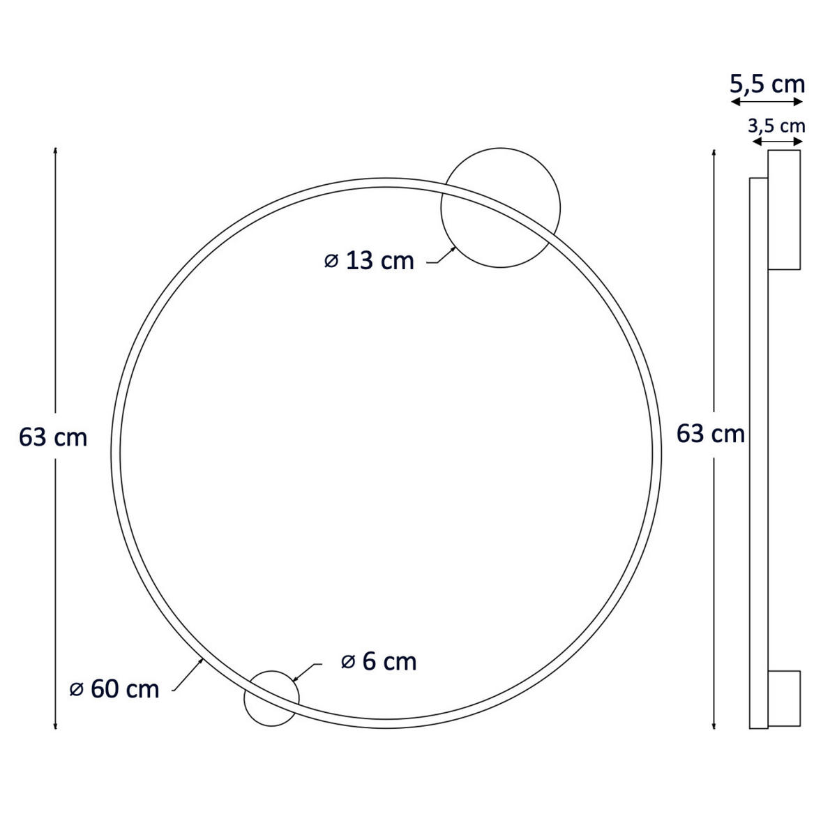 DECKENLEUCHTE Ceira, Messing, 63cm, Dimmbar - Goldfarben, Metall (63/60/60cm) - KOSILUM
