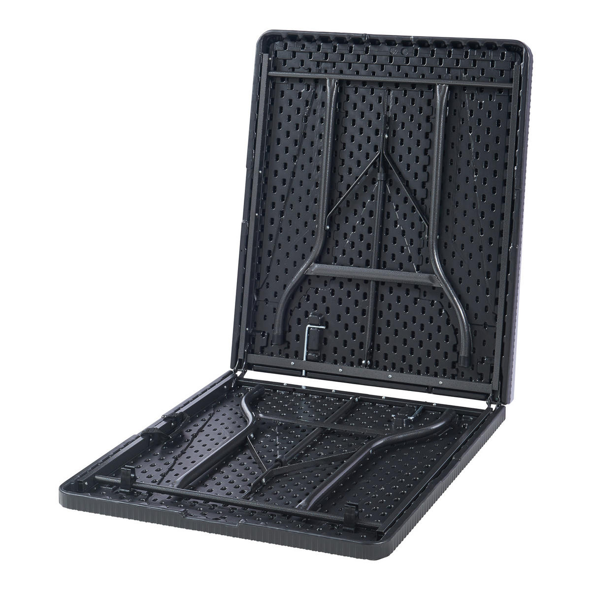 KLAPPTISCH Mark - Schwarz, Kunststoff/Metall (75/180/72cm) - [en.casa]