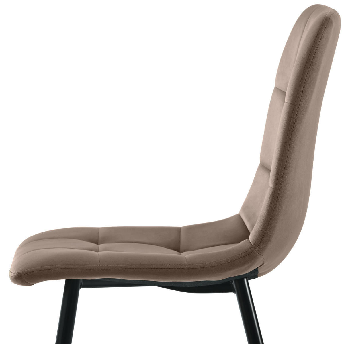 ESSGRUPPE Esstisch 4 Stühle MDF Walnuss Braun 5-tlg - Braun, Holzwerkstoff (117/75/68cm) - FLIEKS