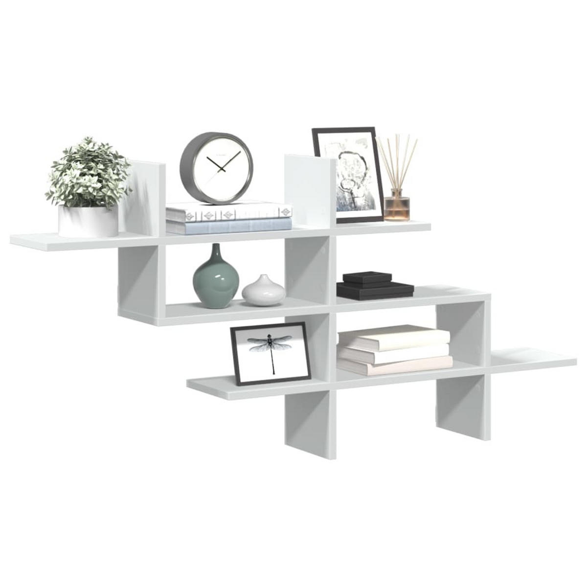 WANDREGAL Weiss 124.5/18/60.5 Cm Holzwerkstoff - Weiß, Holzwerkstoff (18/60.5/124.5cm) - vidaXL