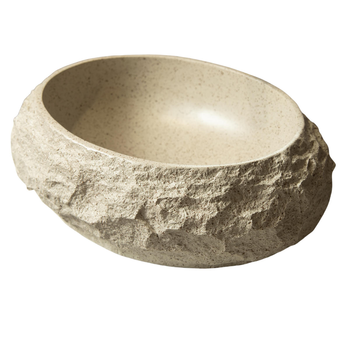 AUFSATZBECKEN Beige 45/32/15 cm - Beige, Holz (45/15/32cm) - PANGIVO