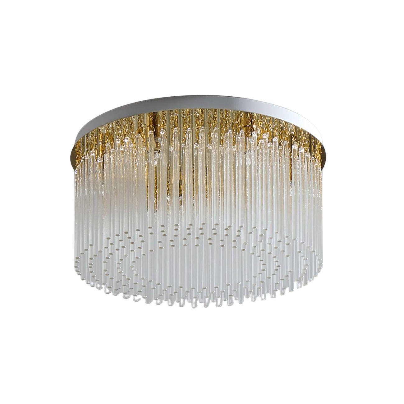 DECKENLEUCHTE Sandrilla, Transparent und goldfarben, 20.5cm - Transparent, Glas (20/42/20.5cm) - KOSILUM
