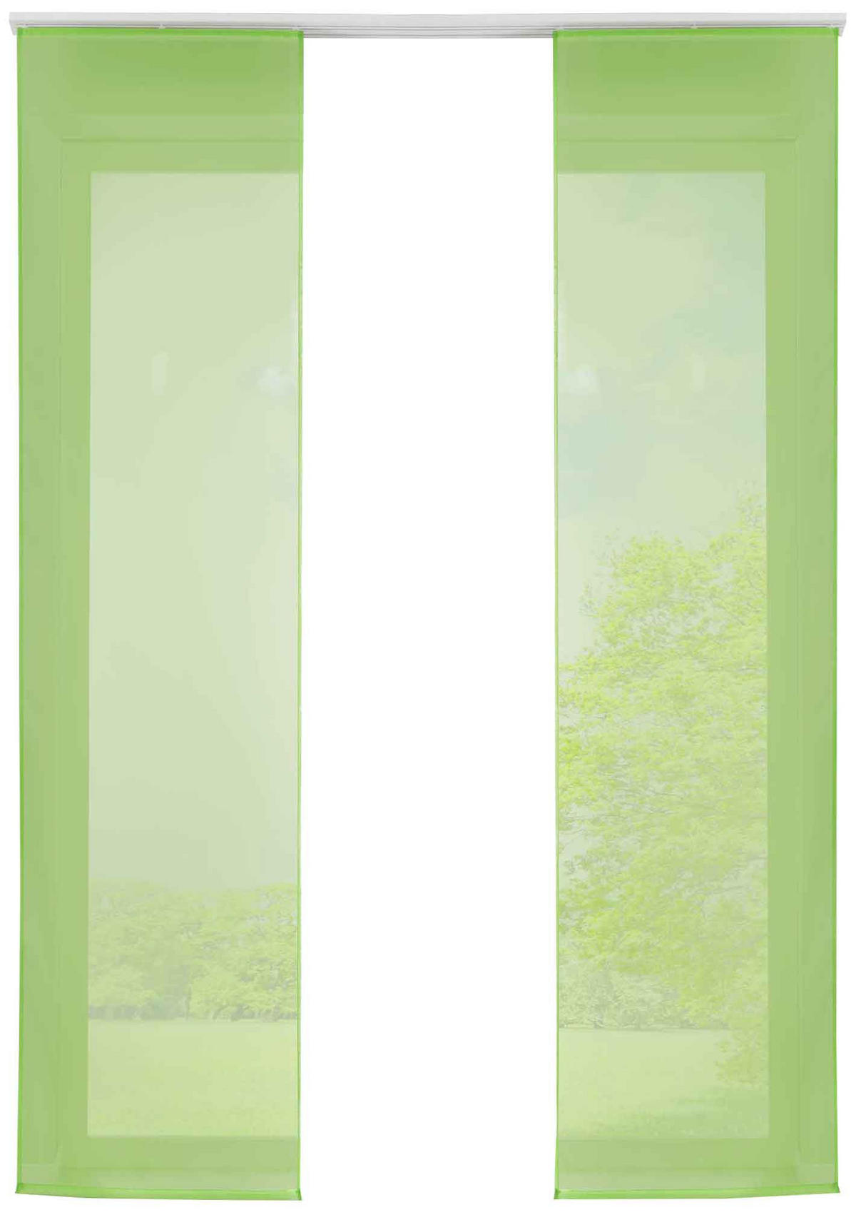 VORHANG 2ER SET HxB 245x60 cm Apfelgrün - Hellgrün, Textil (60/245cm) - Gardinenbox