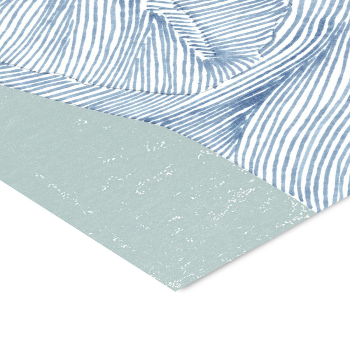 POSTER mit Rahmen Wild Apple - Striped I - Blau/Eichefarben, Holz/Papier (70/100cm) - Poster&Frame