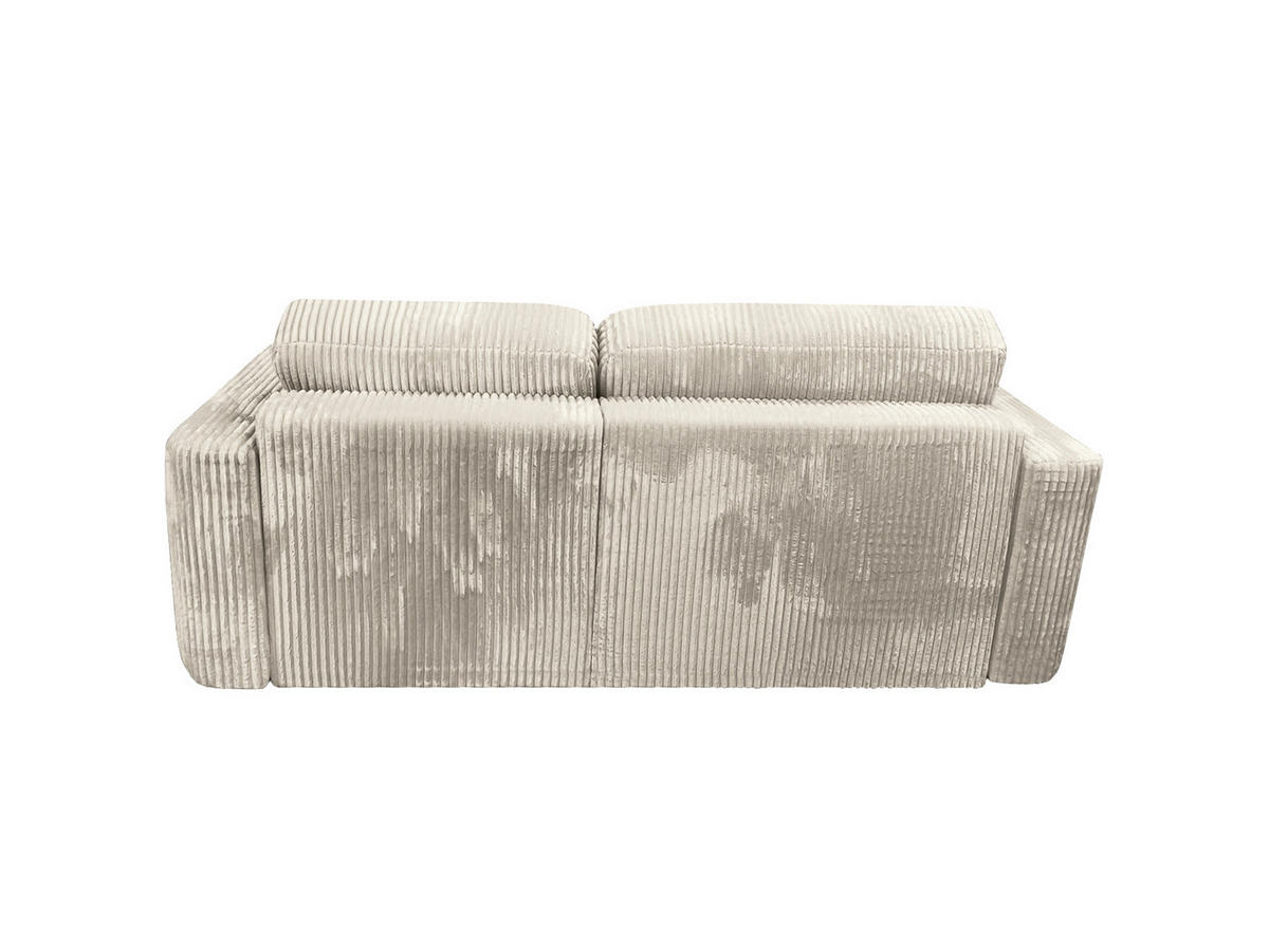 ECKSOFA Luna L rechts Ecru aus Cord - Ecru, Textil (271/195cm) - KS Home Concept