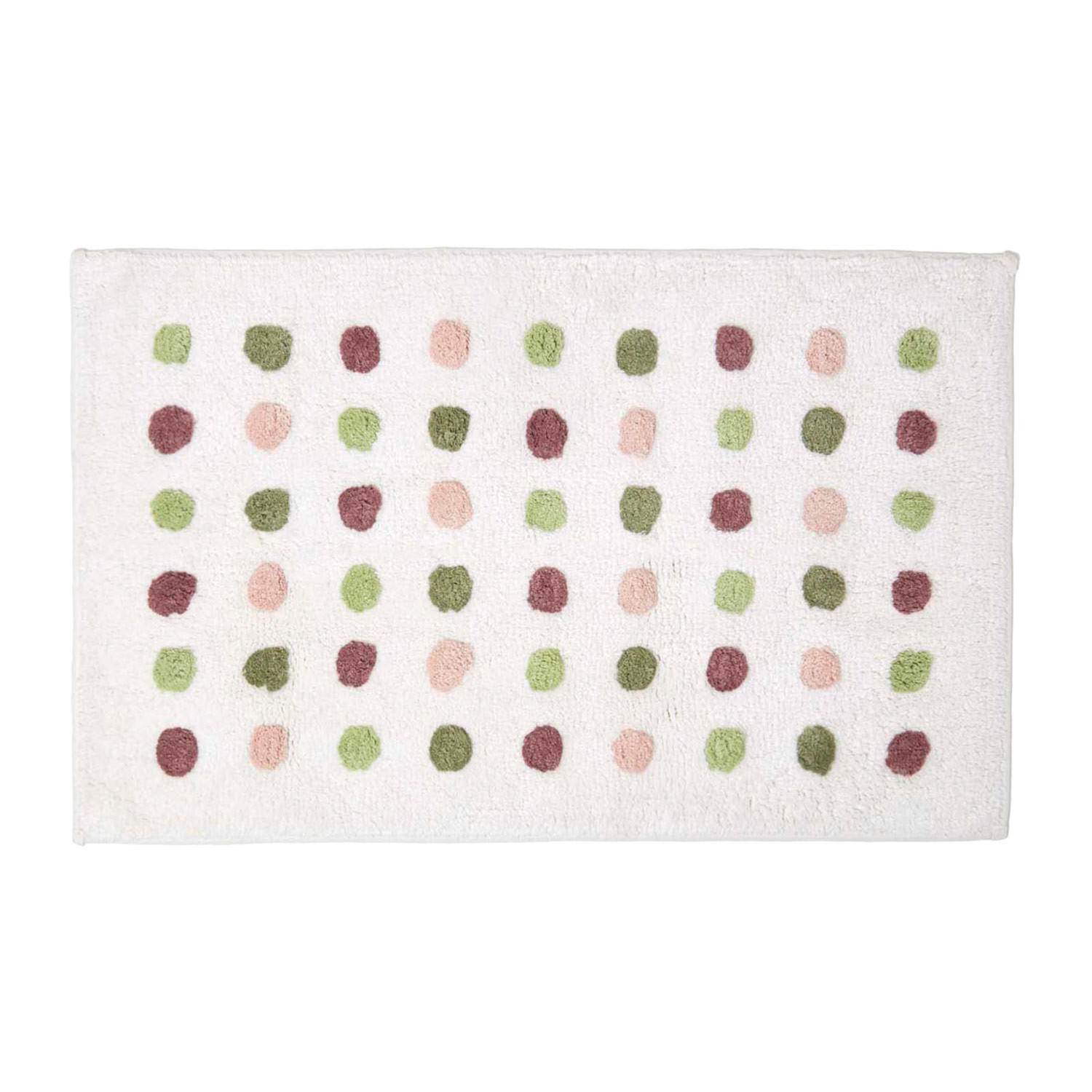 BADEMATTE Punkte 50/80 cm, Baumwolle - Multicolor, Textil (50/80cm) - Homescapes