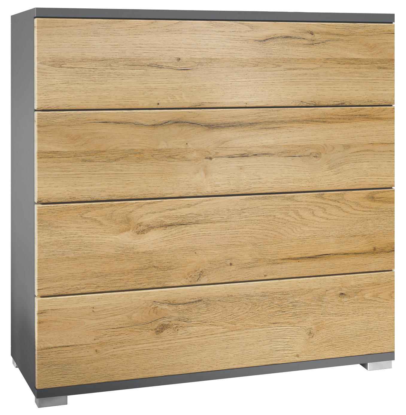 KOMMODE Pavos Eiche Natur - Eichefarben, Holzwerkstoff (76/76/35cm) - Vladon