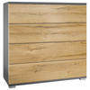 KOMMODE Pavos Eiche Natur - Eichefarben, Holzwerkstoff (76/76/35cm) - Vladon