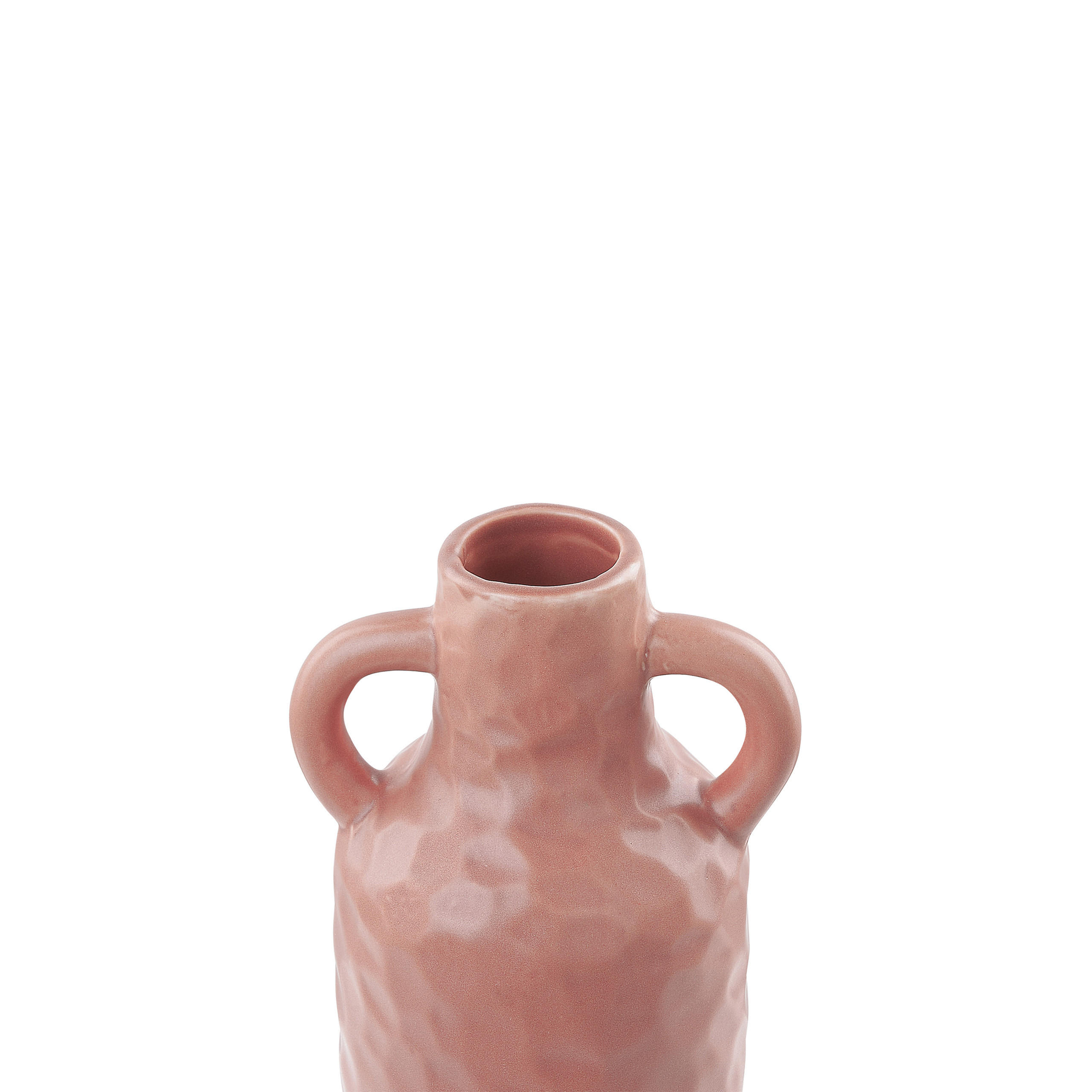 BLUMENVASE Porzellan rosa Drama - Rosa, Keramik (24cm) - Beliani