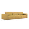 4-SITZER-SOFA Strukturstoff Stoff Gelb - Currygelb/Gelb, Kunststoff/Textil (314/80/103cm) - Makamii