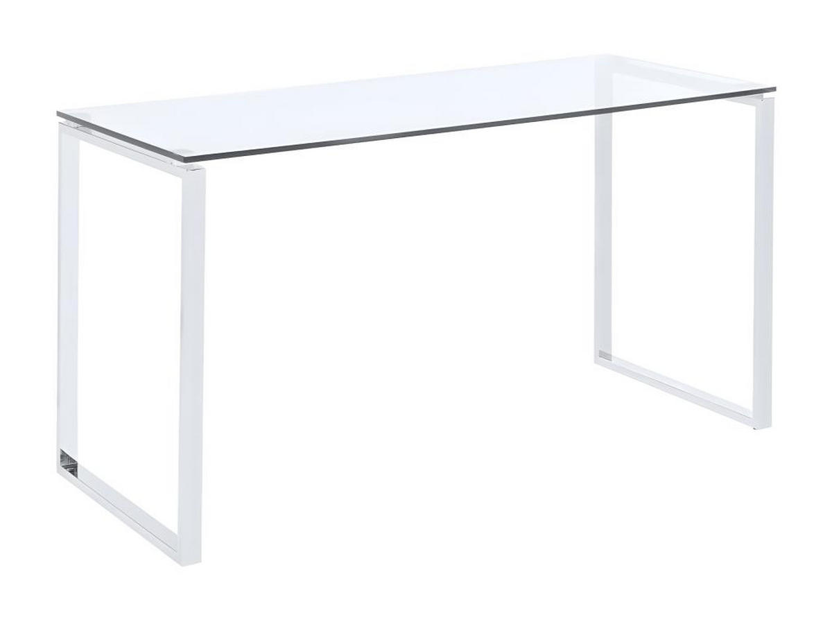 SCHREIBTISCH - Glas & Metall - FREYA - Transparent, Metall (140/60/75cm) - Vente-Unique