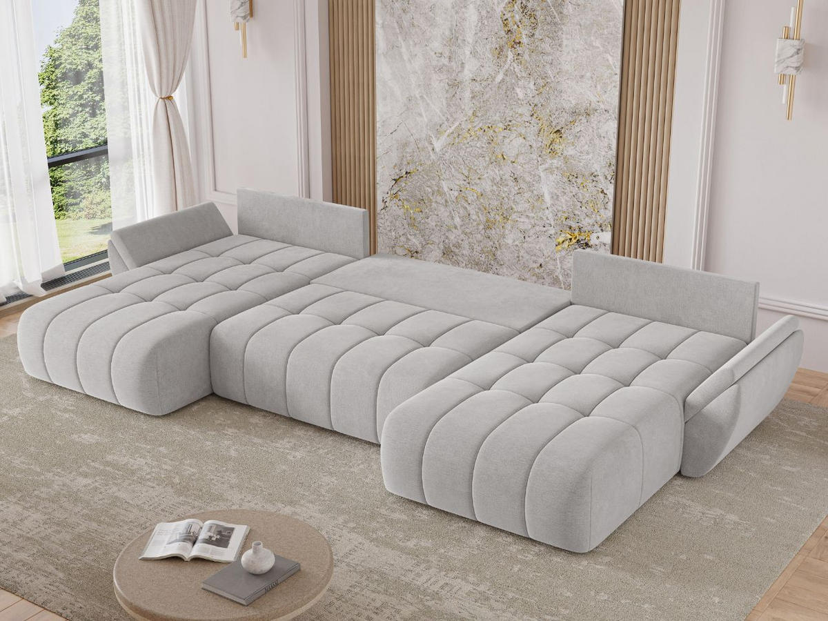 ECKSOFA Decor U Grau - Grau, Holz/Textil (382/192cm) - Graingold