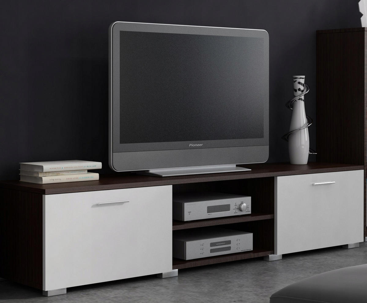 FERNSEHKOMMODE ROMA Wenge-Weiß 150/40/35 cm - Multicolor, Holzwerkstoff (150/35/40cm) - Matkam Möbel