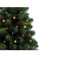 WEIHNACHTSBAUM künstlich Narnie in Blumentopf 45cm mit LED Beleuchtung, Tannenbaum Christbaum Kunstbaum Dekobaum - Grün, Kunststoff/Stein (33/45cm) - LAALU