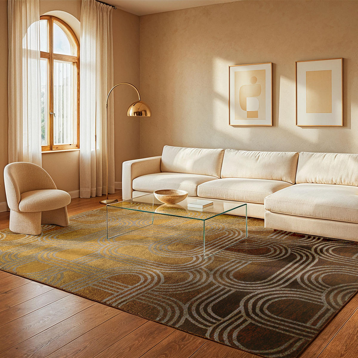 TEPPICH Disco Honey Cake 80/150 cm - Braun, Textil (80/150cm) - Lola&Moi