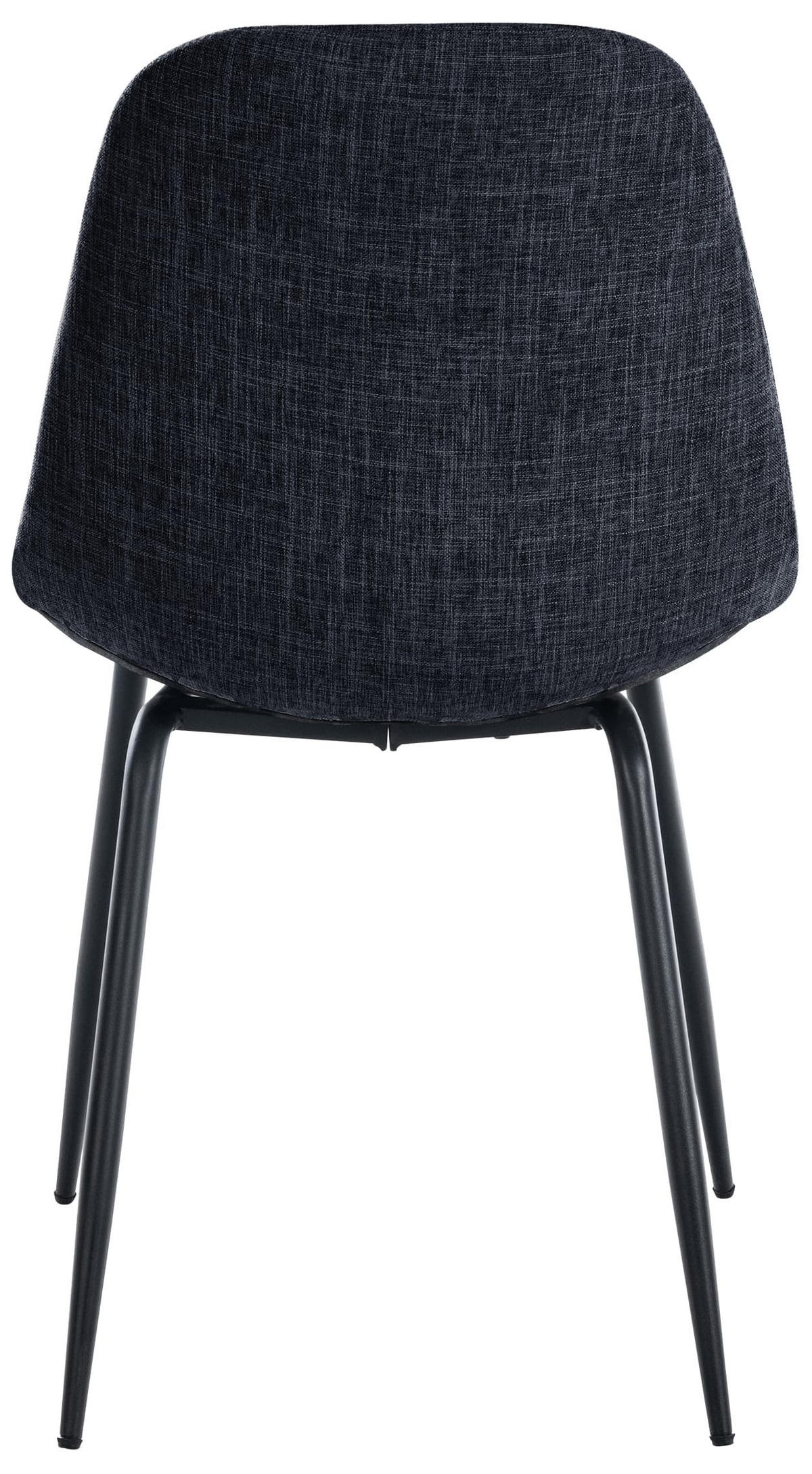 STUHL 2er Set Stoff schwarz - Schwarz, Textil/Metall (46/82/52cm) - CLP