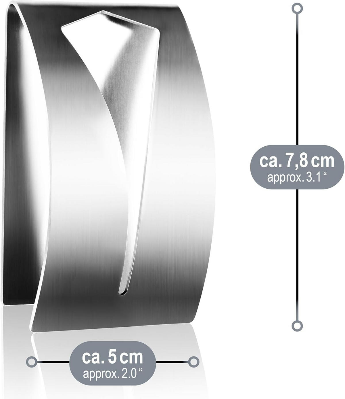 HANDTUCHHAKEN , 4 Stück selbstklebende Handtuchhaken - Silberfarben, Metall (5/2.3/7.8cm) - BELZ