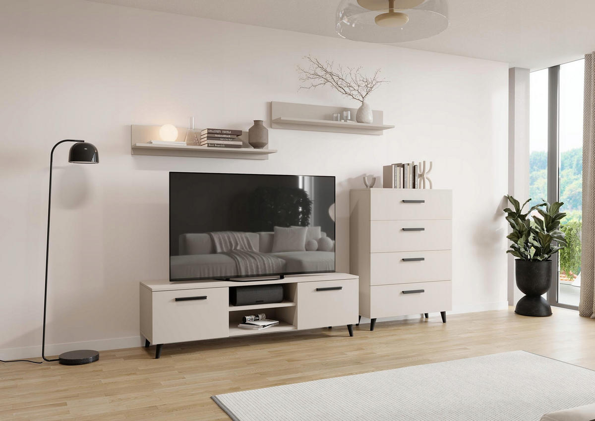 KOMMODE Oslo Kaschmir 80/40/112 cm - Kaschmir, Holzwerkstoff (80/112/40cm) - Matkam Möbel