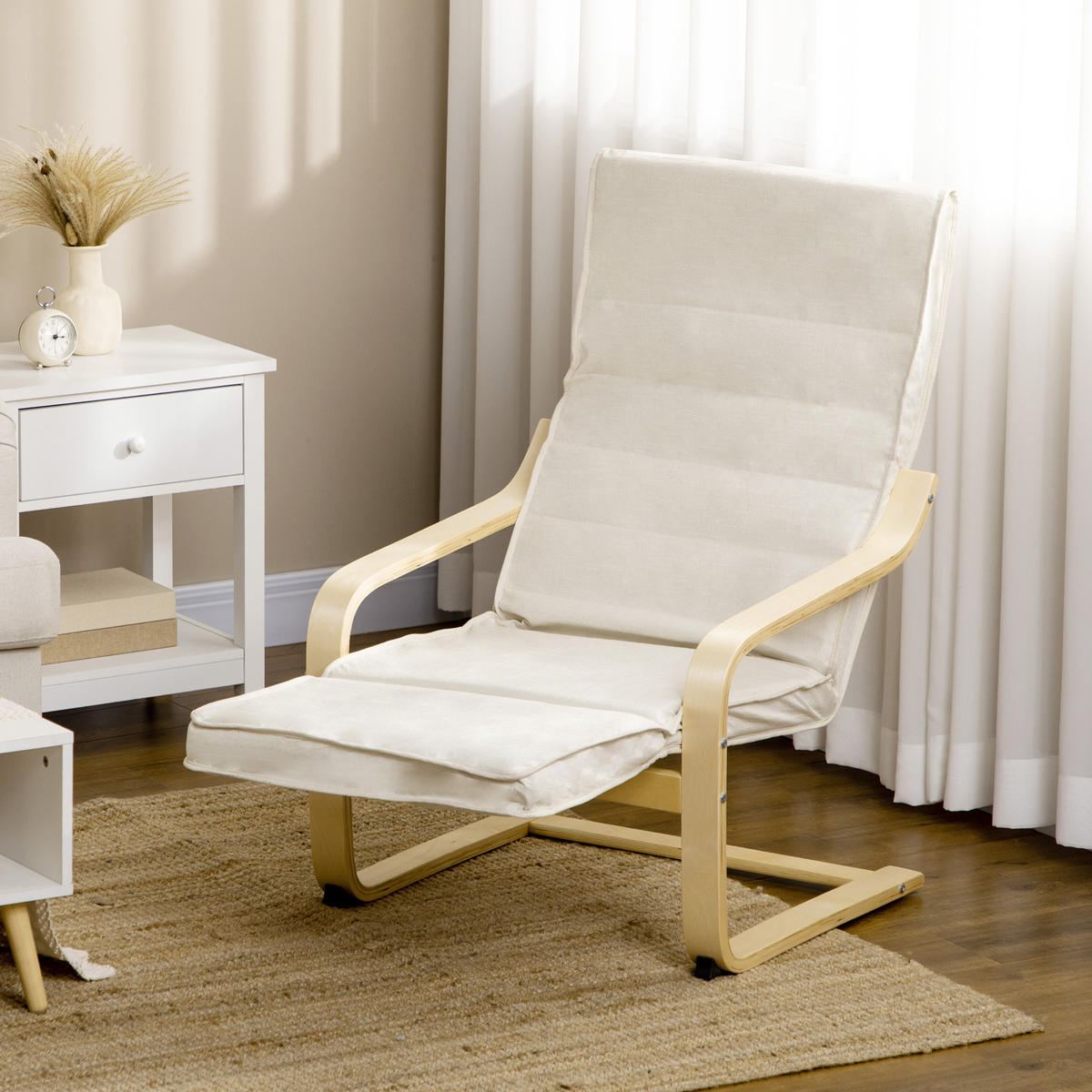 ARMLEHNSTUHL Creme 66.5/94.0/100.0 cm - Creme, Textil (94/100/66.5cm)