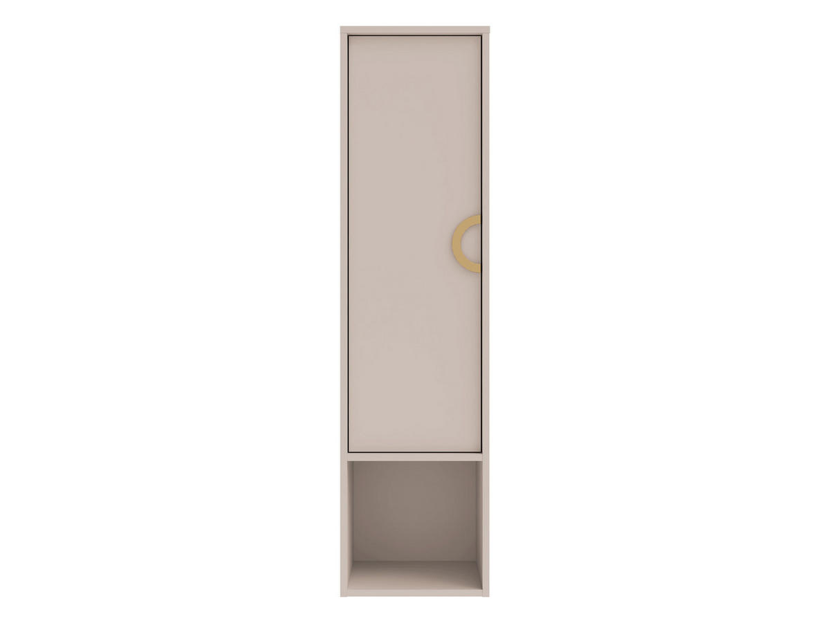 DULAP ÎNALT DE BAIE 14 - auriu/cașmir, compozit lemnos/metal (35/133/34cm) - MIRJAN24
