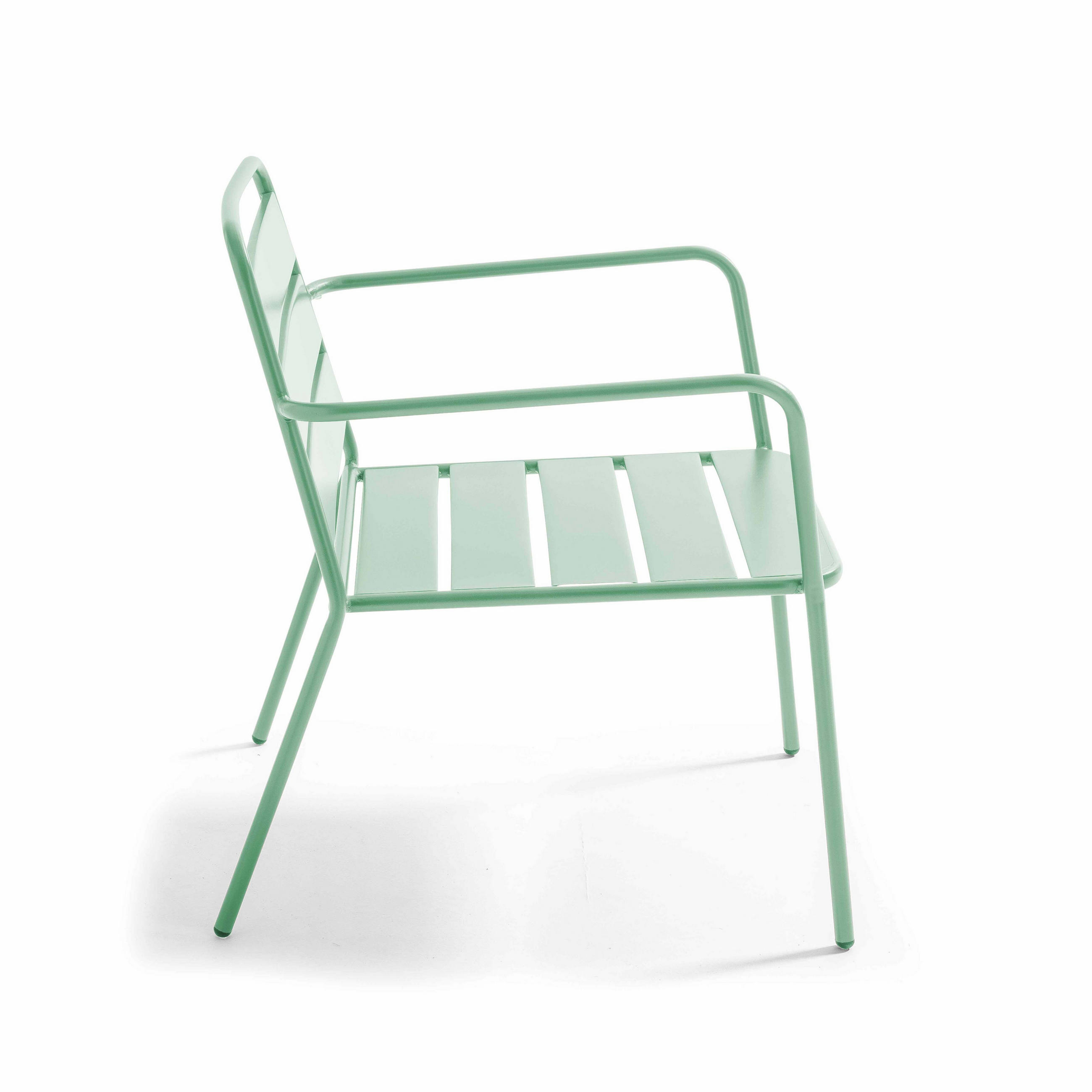 GARTENSTUHL grün, Metall - Mintgrün, Metall (65/76/70cm) - Oviala