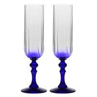 SEKTGLÄSER, 2er-Set, 200 ml - Dunkelblau, Glas (0.2L) - Krosno Glass