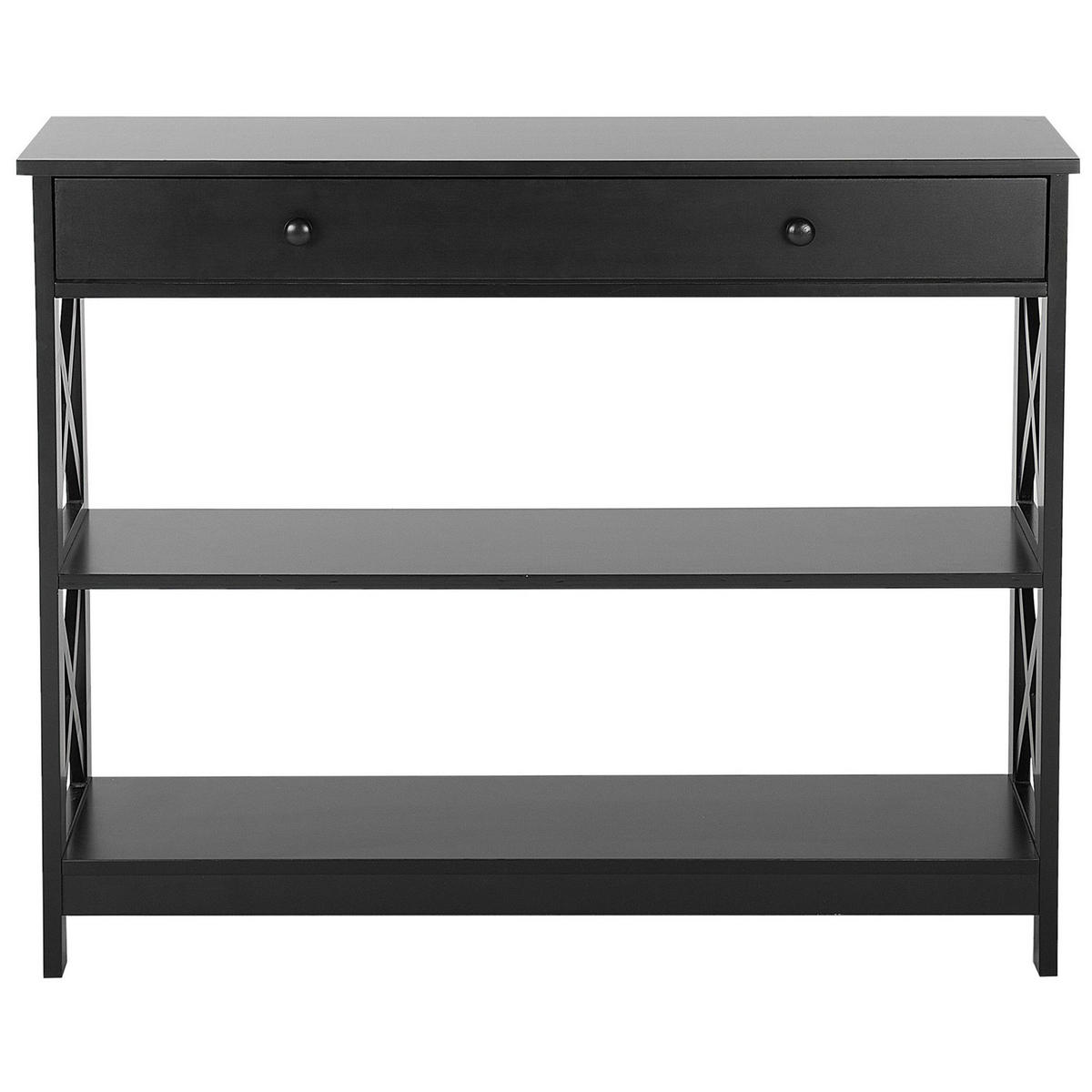 KONSOLENTISCH schwarz Montgomery - Schwarz, Holzwerkstoff (30/100/80cm) - Beliani