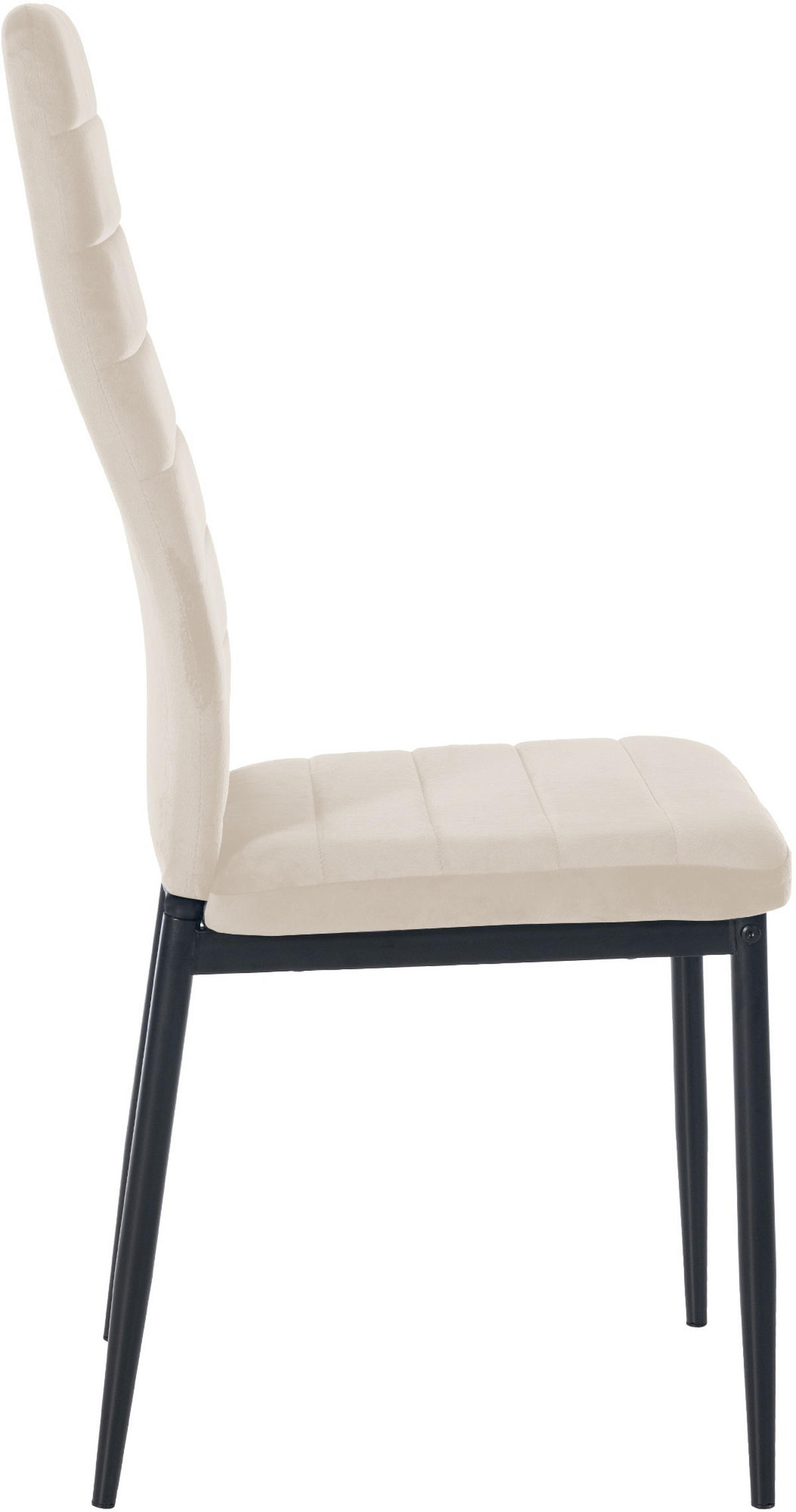 STUHL Samt creme - Creme, Textil/Metall (41.5/99/40cm) - CLP